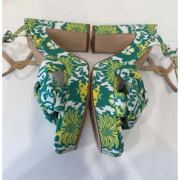 NWT Antonio Melani Mya Royal Palm Print Braided Platform Dress Sandals Sz 9.5M - Picture 7 of 13